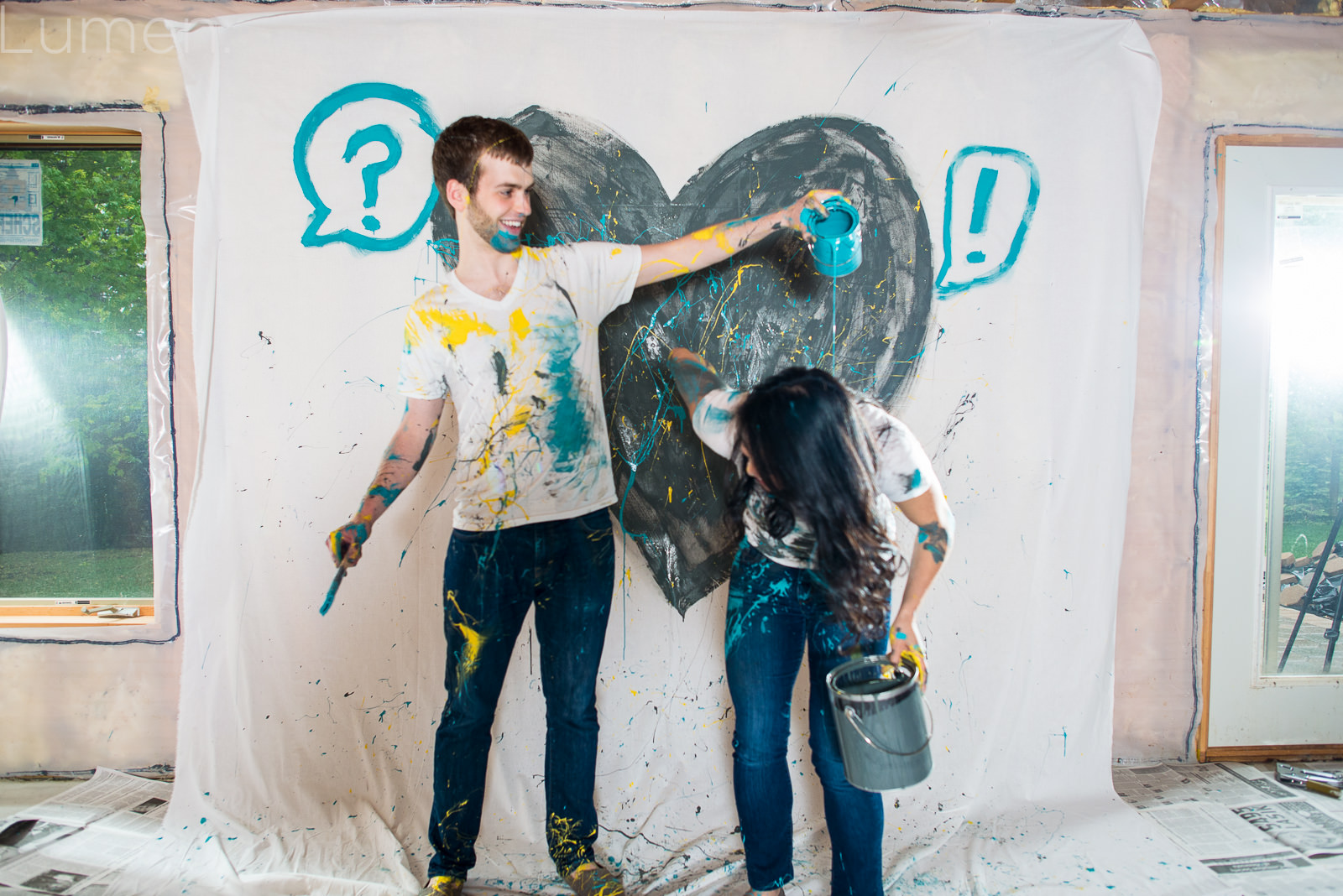 lumen, photography, adventurous, couture, minneapolis, minnesota, paint, fight, mn, bride, engagement, evan