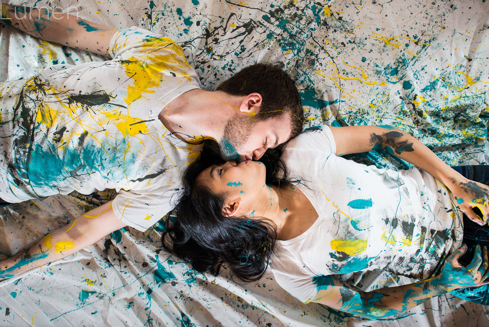 lumen, photography, adventurous, couture, minneapolis, minnesota, paint, fight, mn, bride, engagement, evan