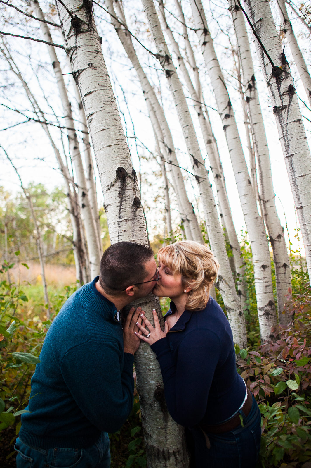 lumen photography, adventurous, couture, minneapolis engagement photography, minnesota, birch tree, aspen trees