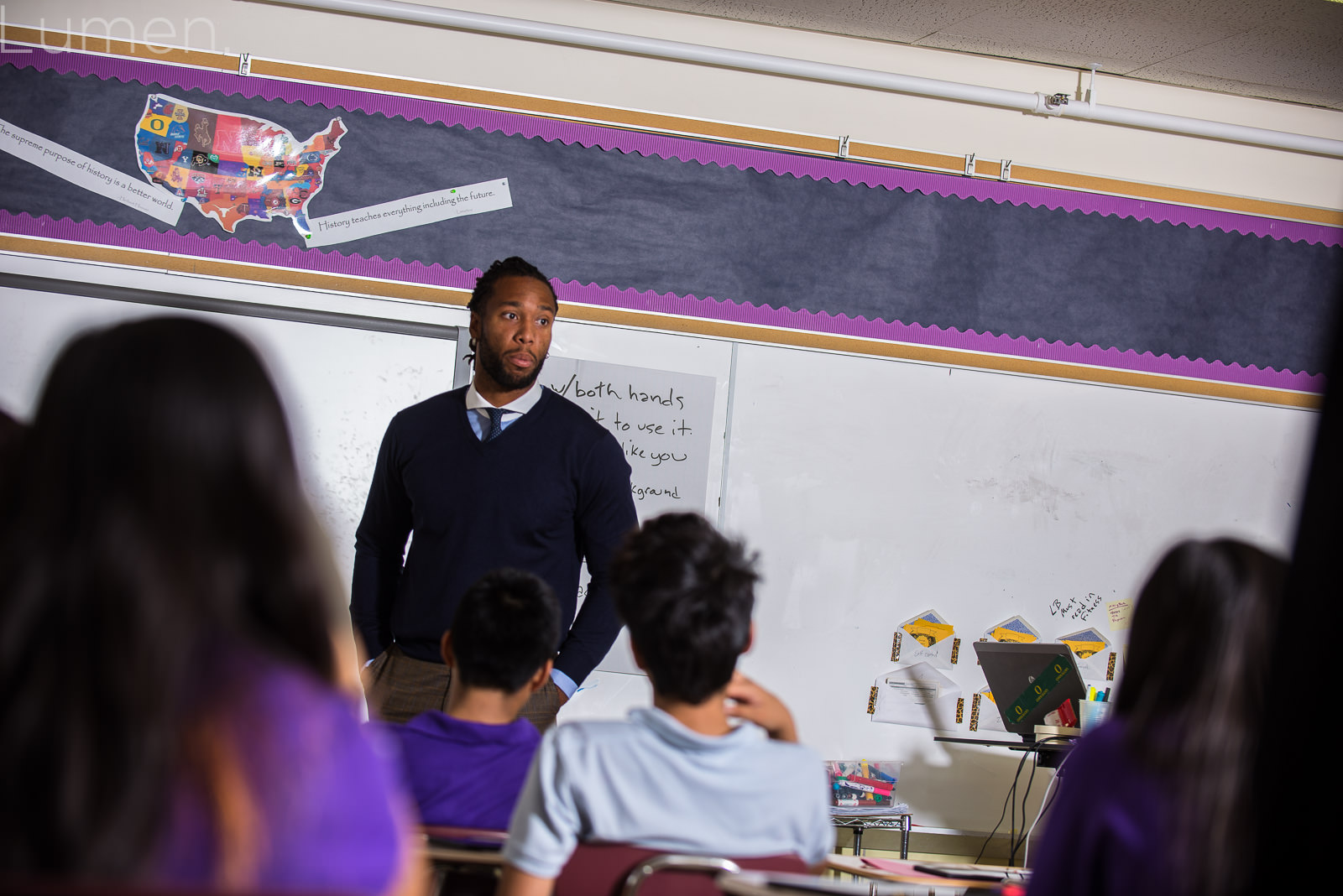 larry fitzgerald, NFL, Hiawatha Leadership Academy, Adelante College Prep, lenovo,