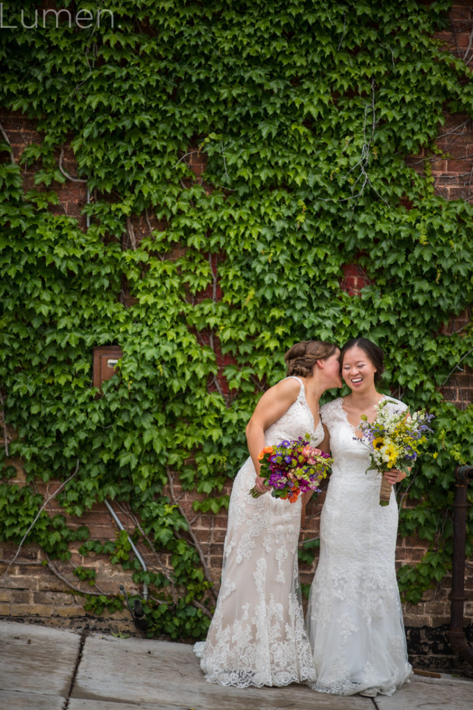 lumen, photography, adventurous, minneapolis, minnesota, minneapolis event center wedding photos, gay wedding, brides