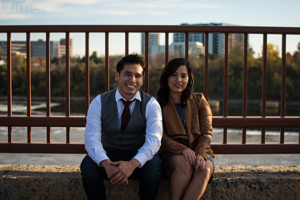 lumen photography, stone arch bridge engagement photos, minneapolis, minnesota, runyon, biking engagement photos, adventurous